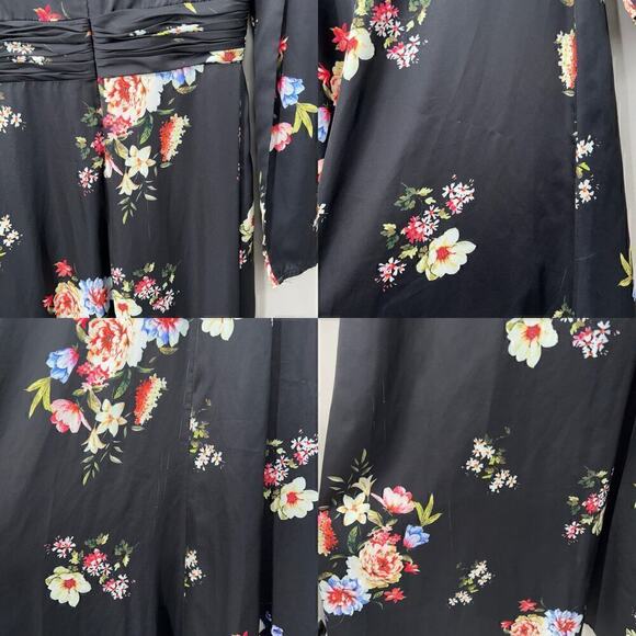 B41 Mac Duggal Gown Womens 4 Old Hollywood Floral Wedding Romantic Feminine - Picture 6 of 10